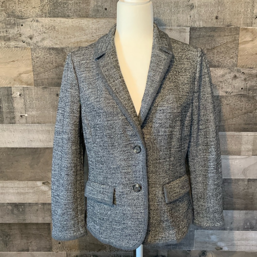 LOFT Herringbone Blazer Size M